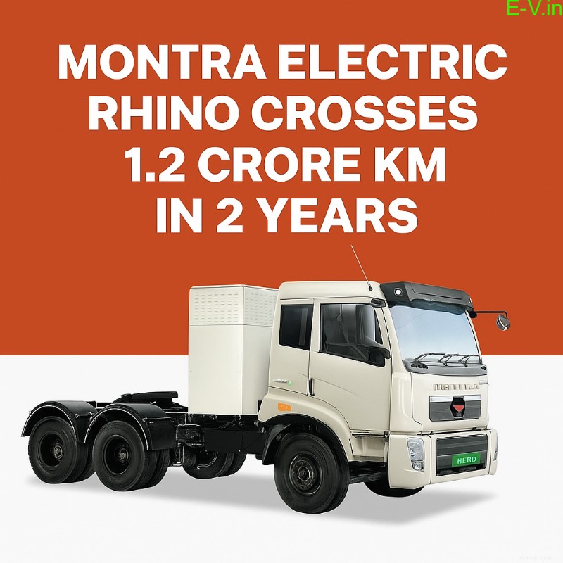 Montra Electric의 Rhino EV 트럭, 단 2년 만에 1,200만km 주행 