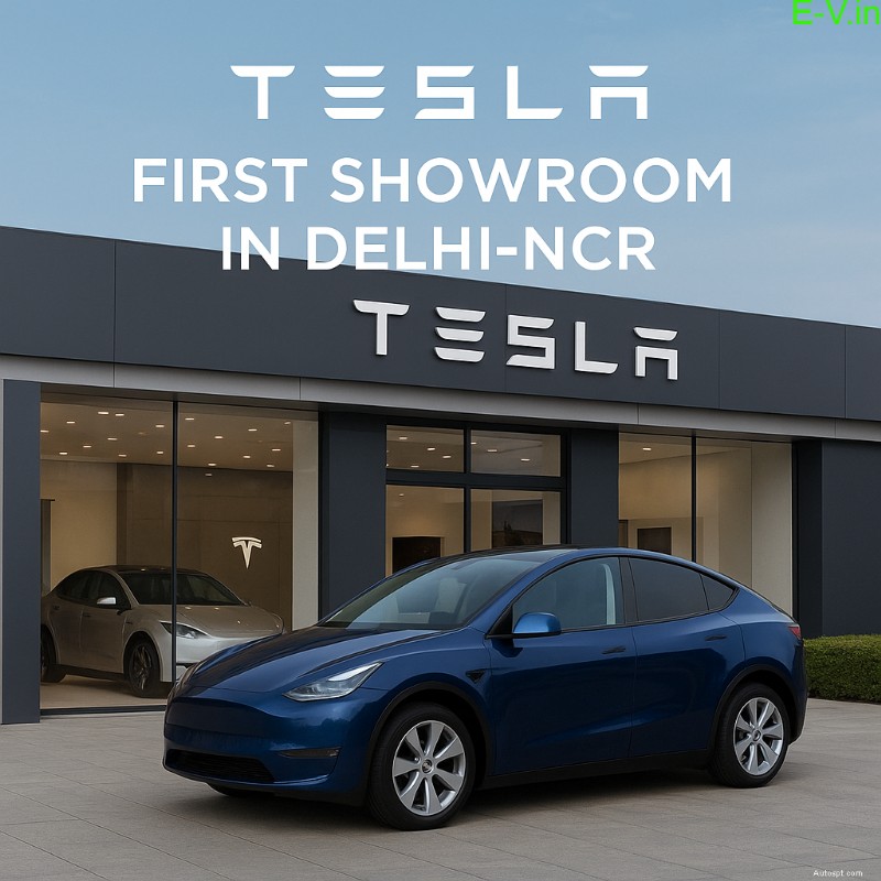 Tesla, 인도에서의 입지 확대:Aerocity에서 최초의 Delhi-NCR 쇼룸 개설 