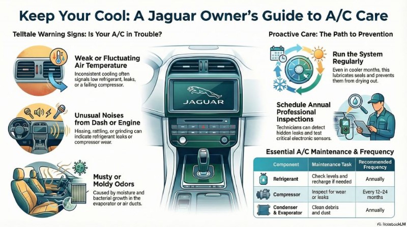Dallas &Plano의 프리미엄 Jaguar 에어컨 서비스 – 럭셔리한 차량을 시원하게 유지하세요 